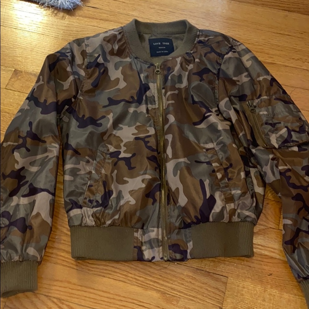 camo bomber jacket